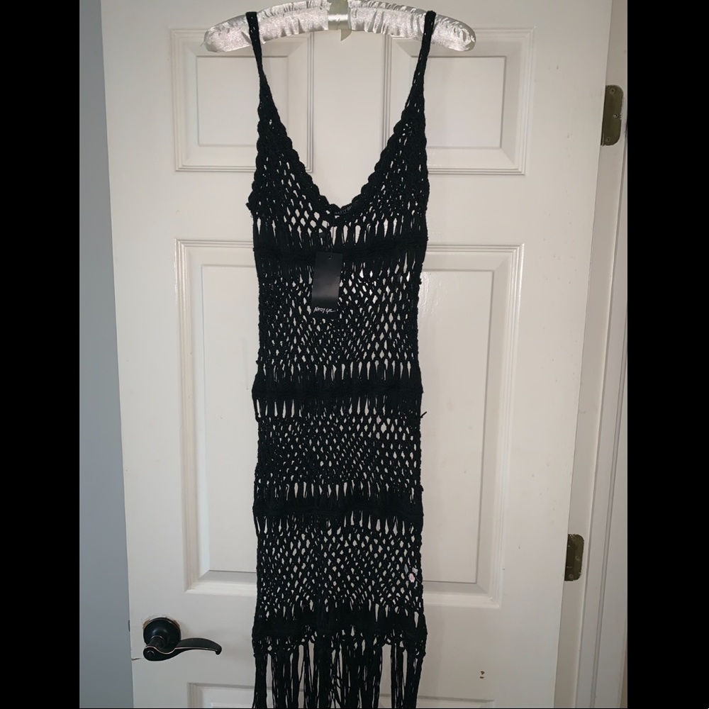 NastyGal Ladder Crochet Cami Midaxi Dress